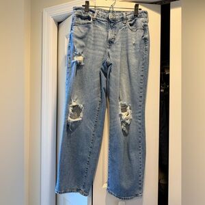 Old Navy Light Blue Distressed OG Loose Jeans